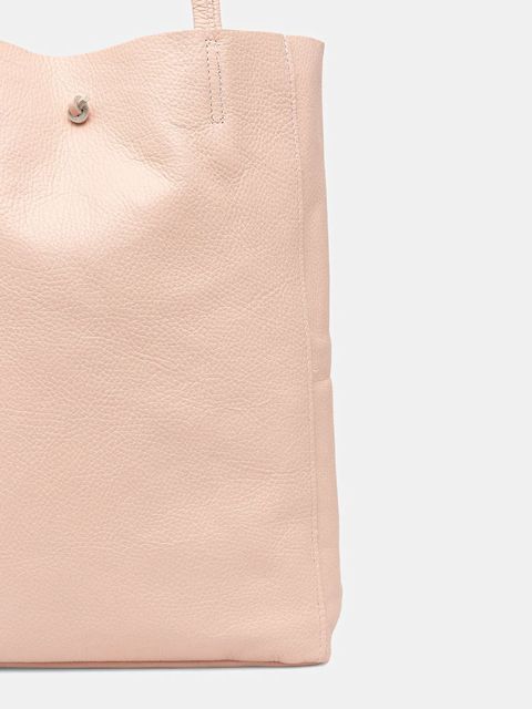 Answear.LAB torebka skórzana kolor różowy