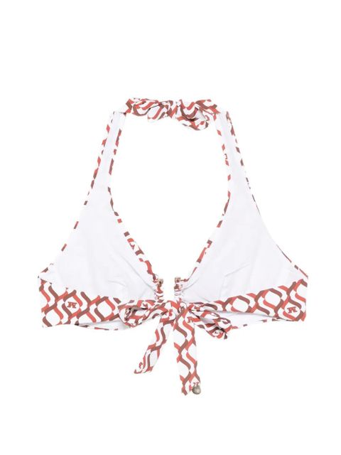 Max Mara Avena geometric-pattern tie bikini top - White - zdjęcie produktu nr 2