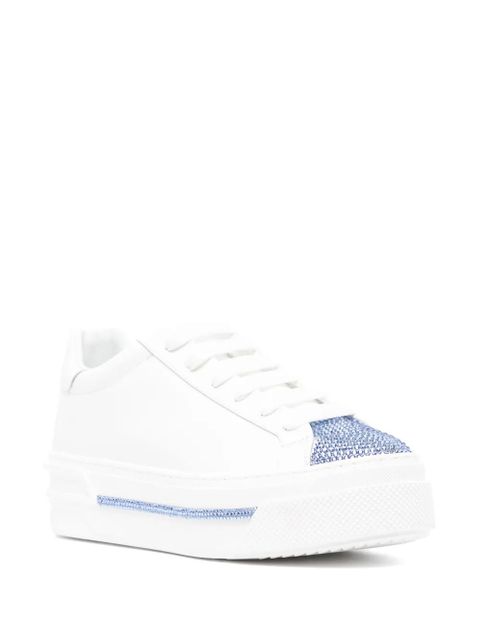 René Caovilla crystal-embellished sneakers - White - zdjęcie produktu nr 2
