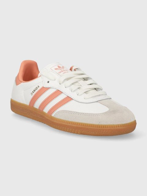 adidas Originals sneakersy skórzane SAMBA OG IG5932 kolor biały - zdjęcie produktu nr 2