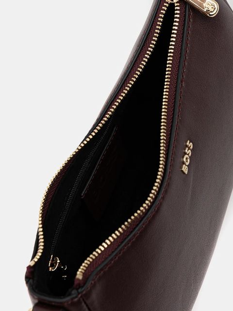 BOSS torebka skórzana kolor fioletowy 50547773