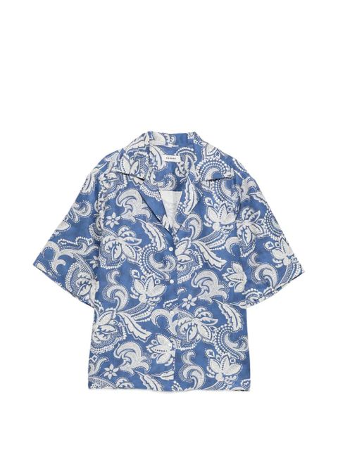 SANDRO printed short-sleeve shirt - Blue - zdjęcie produktu nr 1