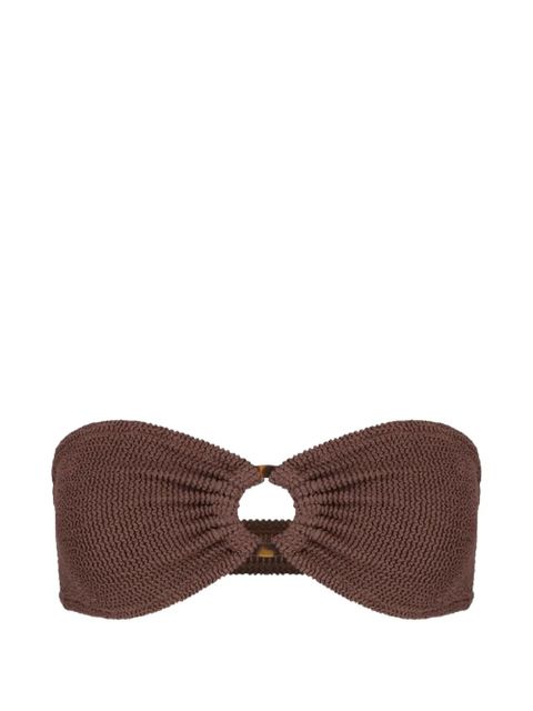 MC2 Saint Barth Yulia ring-detail bikini top - Brown - zdjęcie produktu nr 1