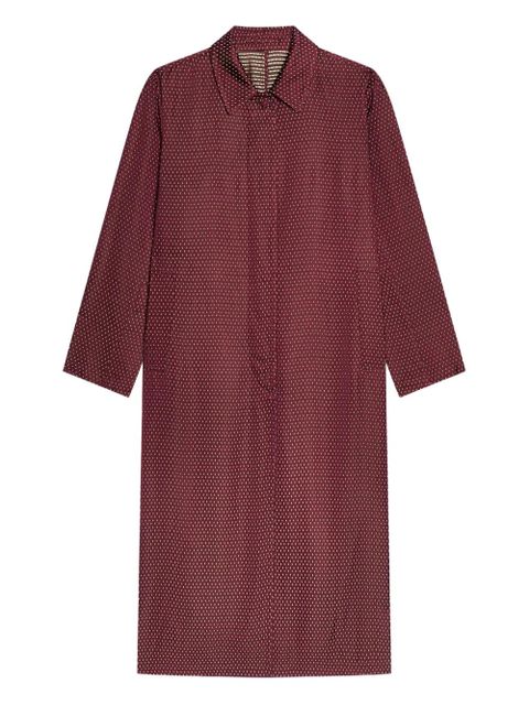 DRIES VAN NOTEN jacquard-dot coat - Red - zdjęcie produktu nr 1