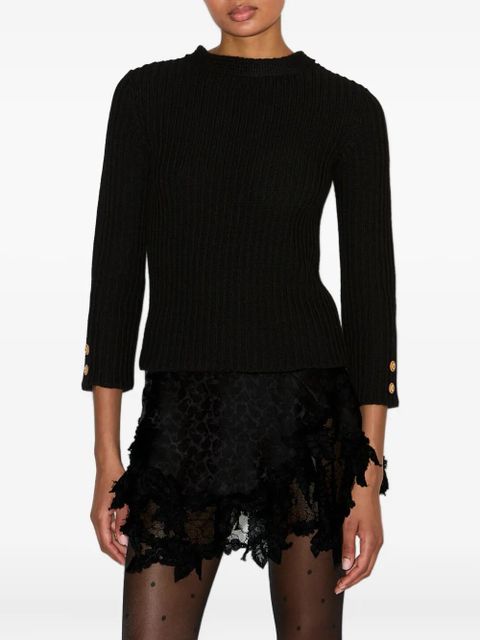 ISABEL MARANT ribbed button-detail sweater - Black
