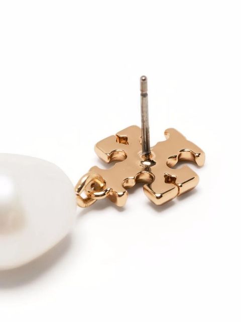 Tory Burch Kira pearl double hoop earrings - Gold - zdjęcie produktu nr 2