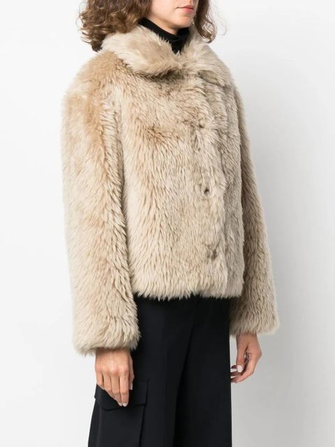 Yves Salomon long-haired wool coat - Neutrals - zdjęcie produktu nr 2