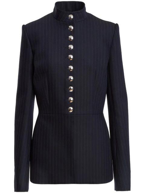 KHAITE The Samuel pinstriped jacket - Blue - zdjęcie produktu nr 1