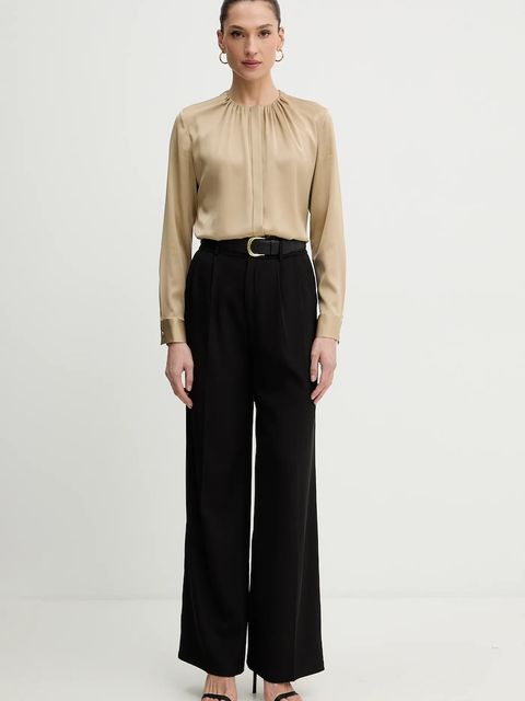 BOSS koszula jedwabna kolor beżowy regular 50538481 - zdjęcie produktu nr 2