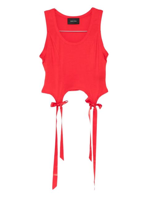 Simone Rocha Bow Tail Easy top - Red