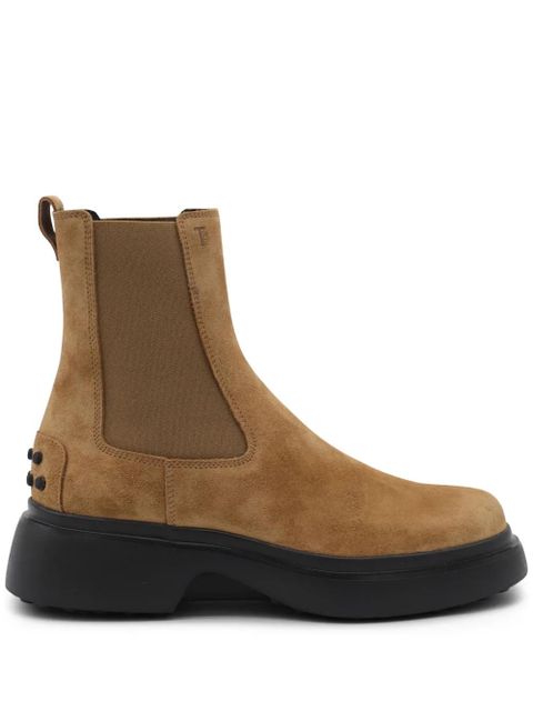 Tod's elastic-panel chelsea boots - Brown