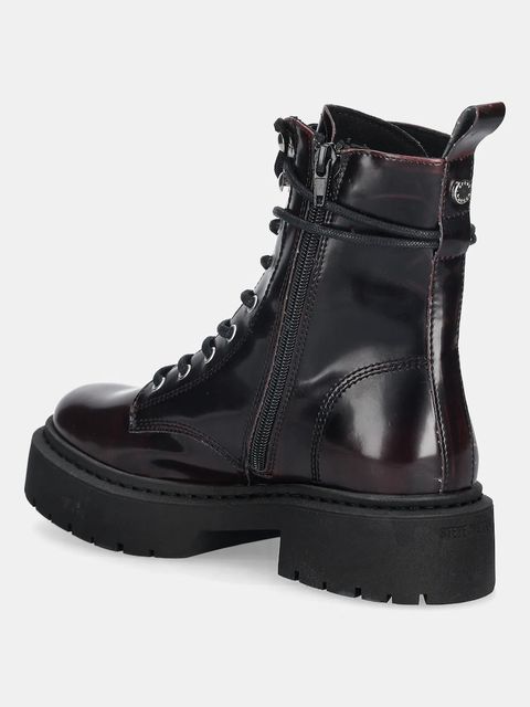 Steve Madden workery Gusto damskie kolor bordowy na płaskim obcasie 11003330