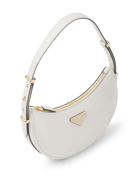 Prada Arqué leather shoulder bag - White