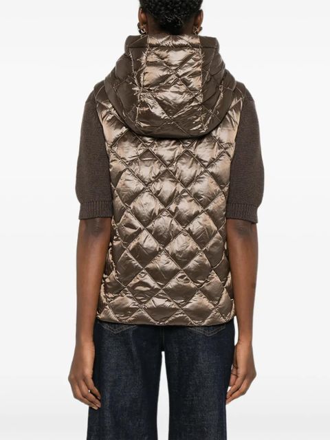 Max Mara hooded quilted gilet - Brown