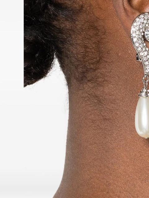 Alessandra Rich faux-pearl earrings - Silver - zdjęcie produktu nr 2