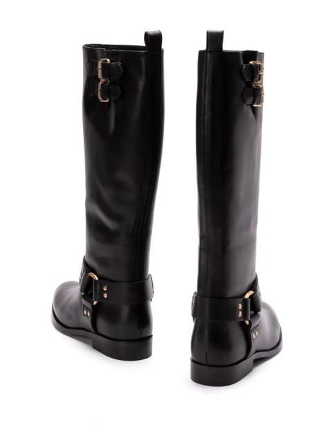 TWINSET buckled equestrian boots - Black