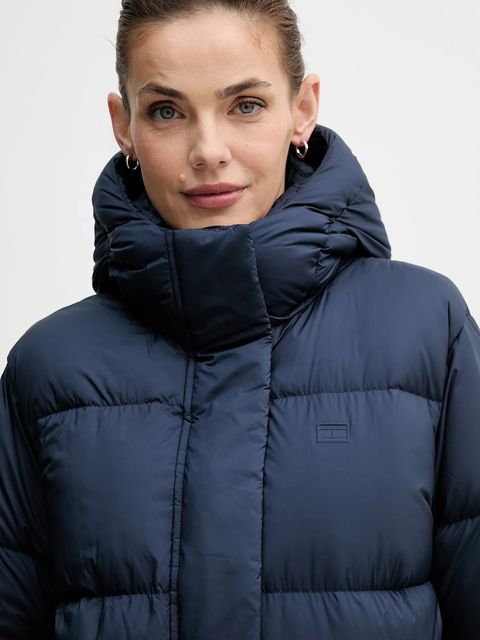 Tommy Hilfiger kurtka puchowa kolor granatowy zimowa WW0WW46535