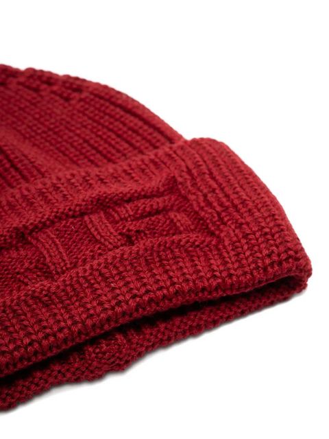 GCDS cable-knit beanie - Red - zdjęcie produktu nr 2