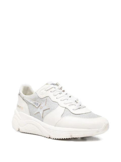 Golden Goose Running Sole glitter-star sneakers - White