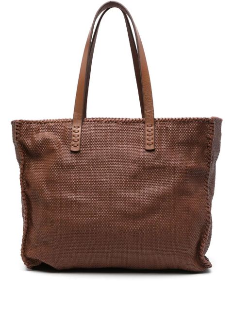 DRAGON DIFFUSION leather tote bag - Brown - zdjęcie produktu nr 1