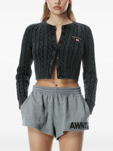 Alexander Wang logo-print shorts - Grey