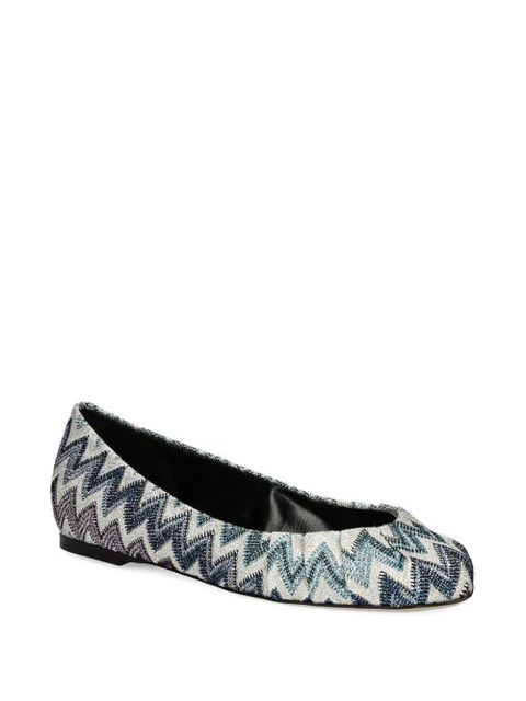Missoni Zigzag-pattern ballet flats - Neutrals