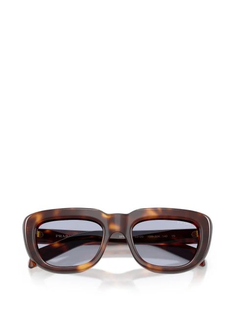 Prada Eyewear geometric-frame sunglasses - Brown