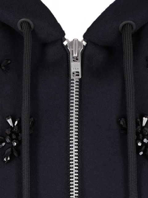 Simone Rocha embellished hooded jacket - Blue