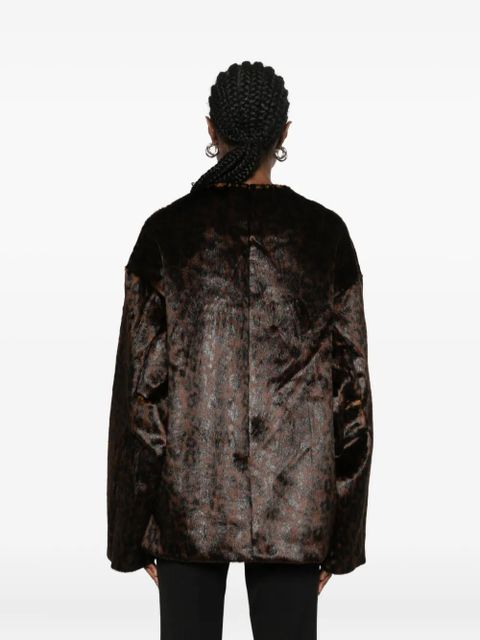 The Frankie Shop Valentina leopard-pattern jacket - Brown - zdjęcie produktu nr 2