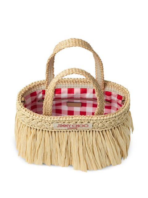 Jimmy Choo beach tote East-West mini bag - Neutrals