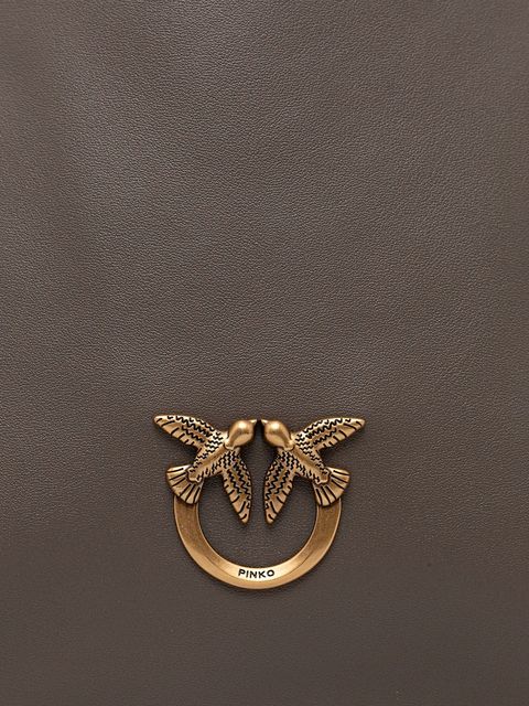 Pinko torebka skórzana kolor szary 104359 A0QO