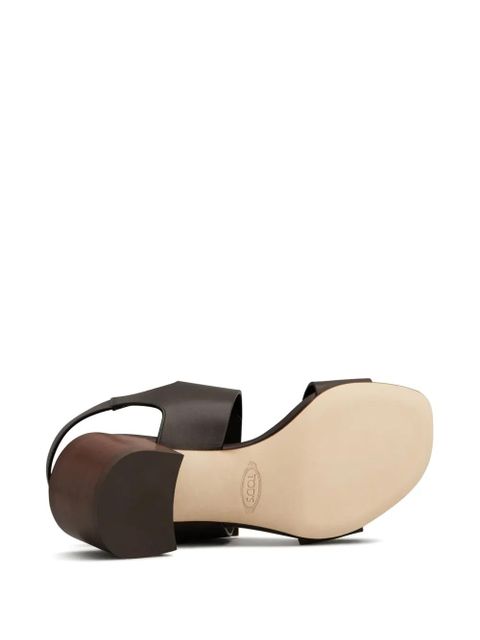 Tod's 55mm leather sandals - Brown