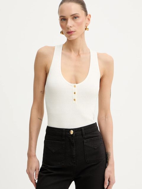 Elisabetta Franchi top z dodatkiem jedwabiu - zdjęcie produktu nr 1