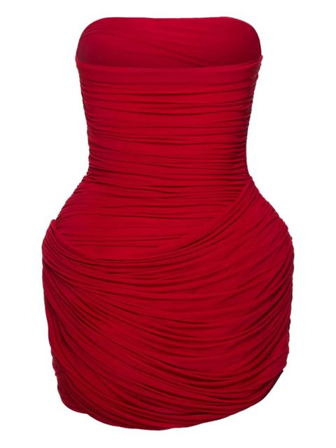 Magda Butrym ruched strapless mini dress - Red - zdjęcie produktu nr 2