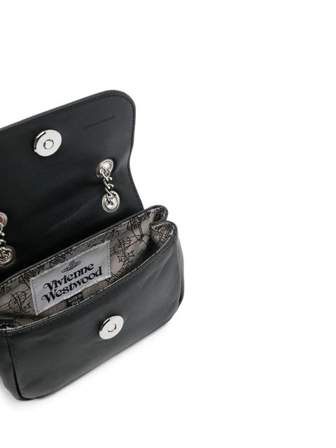 Vivienne Westwood logo shoulder bag - Black