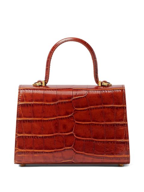Versace small croc-effect tote bag - Brown - zdjęcie produktu nr 2
