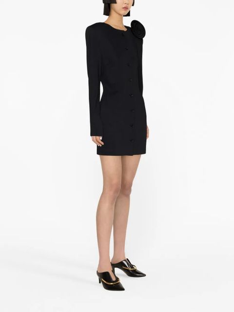 Magda Butrym floral appliqué minidress - Black - zdjęcie produktu nr 2