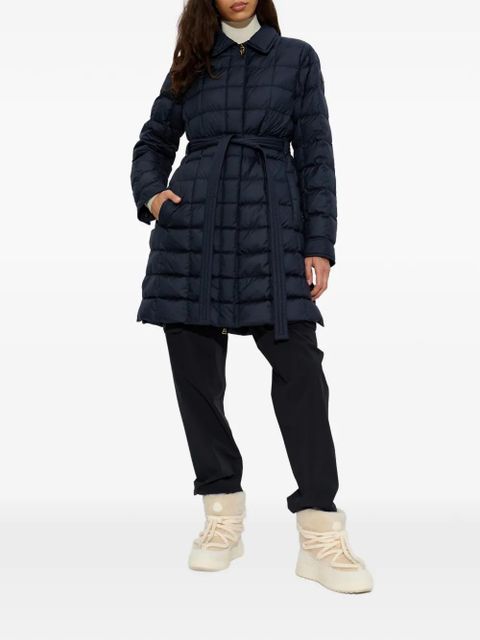Moncler Gresillon quilted belted coat - Blue