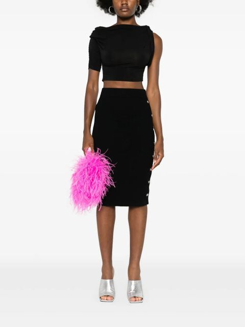 PINKO ribbed-knit midi skirt - Black - zdjęcie produktu nr 2