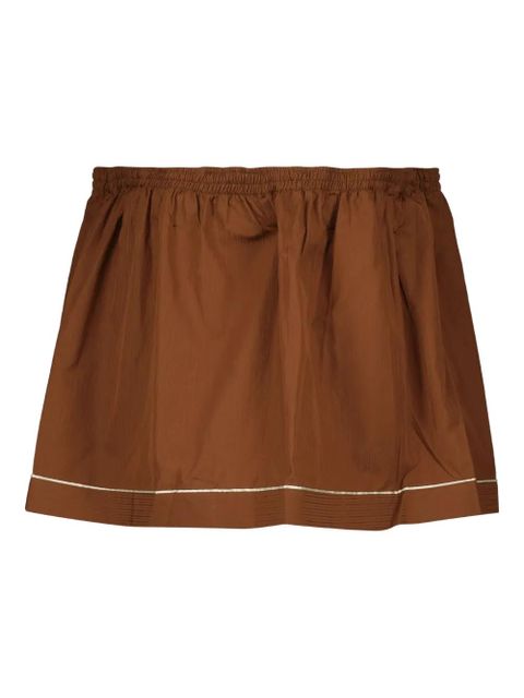 Prada button-fastening mini skirt - Brown