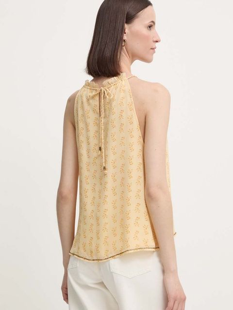 Pepe Jeans bluzka MAFFIE damska kolor żółty wzorzysta PL304886