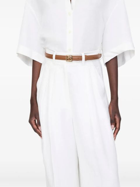 ANINE BING monogram-buckle belt - Brown