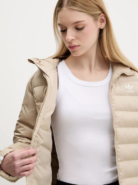 adidas Originals kurtka Slim Jacket kolor beżowy przejściowa JX2940