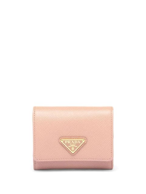 Prada triangle-logo Saffiano leather wallet - Pink - zdjęcie produktu nr 1