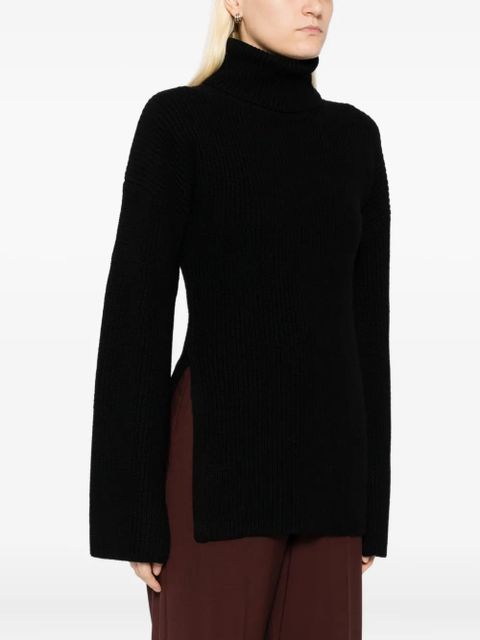 TOTEME merino slit sleeve sweatshirt - Black