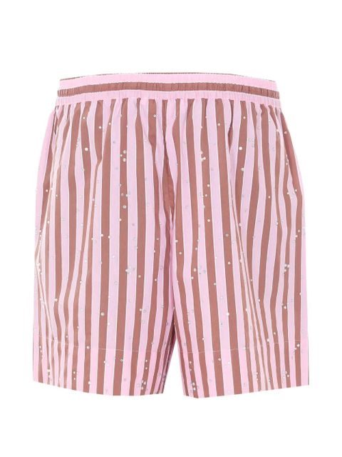 Essentiel Antwerp crystal-embellished striped shorts - Pink - zdjęcie produktu nr 2