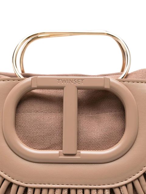 TWINSET braided tote bag - Neutrals