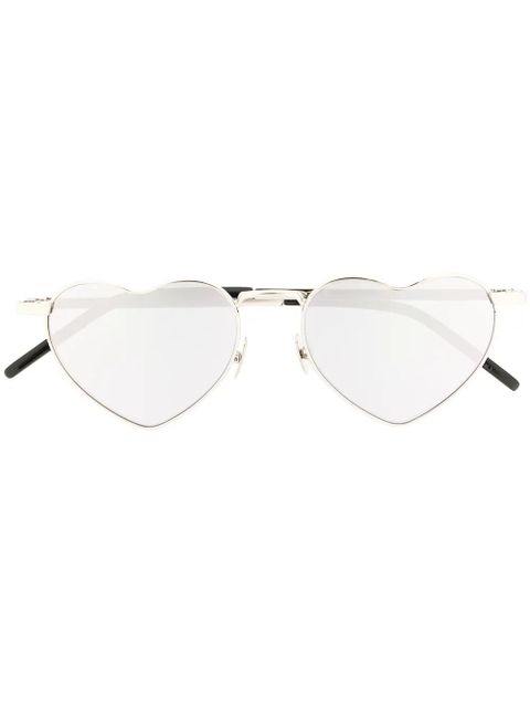 Saint Laurent Eyewear heart-frame sunglasses - Silver - zdjęcie produktu nr 1