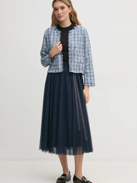 Joop! spódnica kolor granatowy midi rozkloszowana 30046657