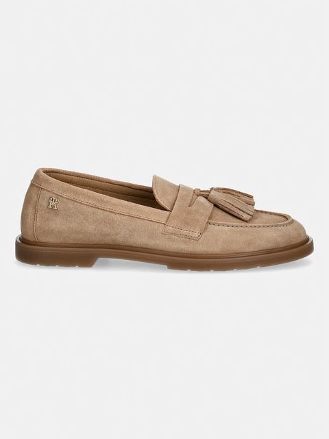 Tommy Hilfiger mokasyny damskie zamszowe LIGHT SUEDE TASSEL LOAFER - zdjęcie produktu nr 1